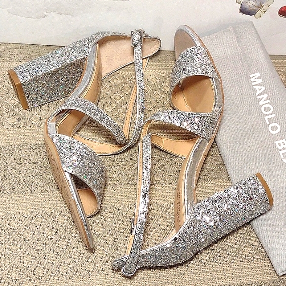 Jewel Badgley Mischka Cook Silver Sandals - Picture 5 of 15